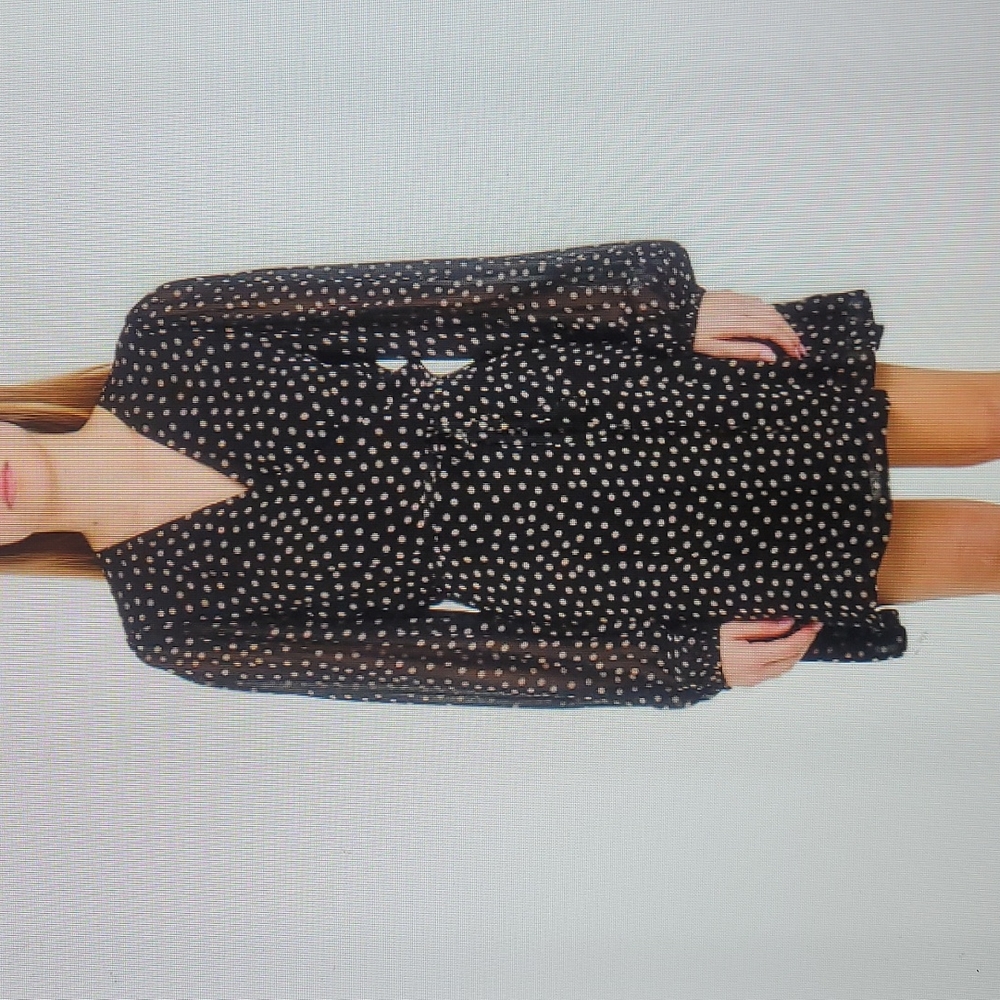 Ganni polkadot wrap dress